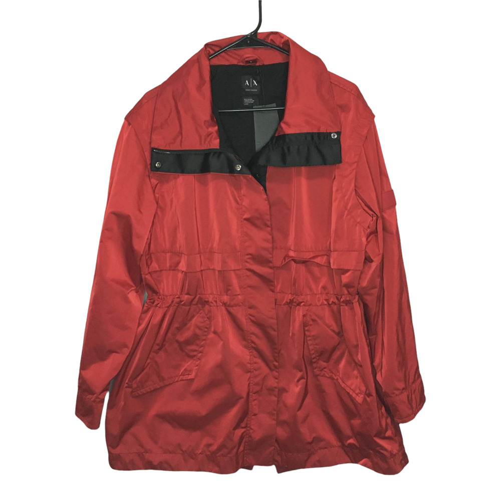 NEW A|X Armani Exchange Women's Down Fill Winter Jacket Sz Large Red MSRP $380